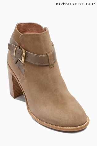 Taupe Kurt Geiger Scarlette Buckle Ankle Boot